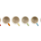 Stoneware Rainbow Set of 6 Espresso Mugs image number 6