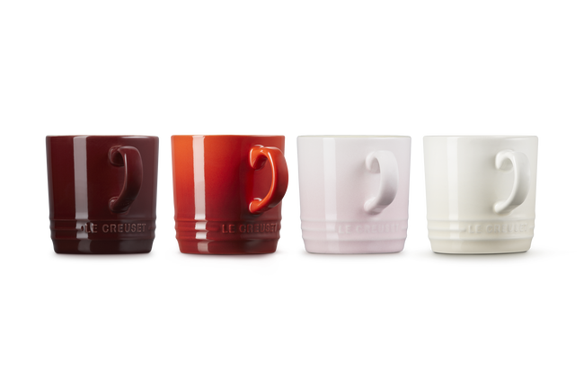 Stoneware Petits Fours Set of 4 Cappuccino Mugs image number 5