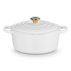Le Creuset Cast Iron Signature Round Casserole 22cm WhiteWhite image number 1