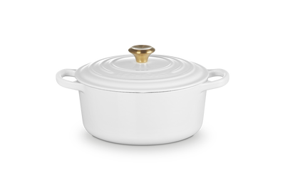 Le Creuset Cast Iron Signature Round Casserole 22cm White