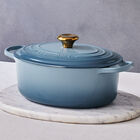 Le Creuset Cast Iron Signature Oval Casserole 31cm ChambrayChambray image number 6