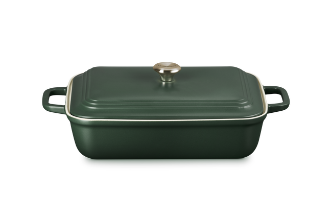 Le Creuset Stoneware Coupe Rectangular Dish with Lid 4L For&ecirc;t image number 1