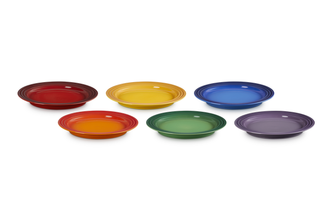 Stoneware Rainbow Set of 6 Side Plates image number 2