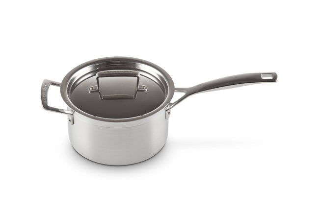 3-ply Stainless Steel Saucepan with Lid & Helper Handle image number 3