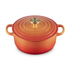 Le Creuset Cast Iron Signature Round Casserole 20cm Flamme Dor&ecirc;e image number 2