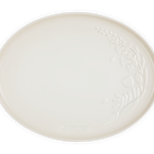Le Creuset Stoneware La Collection Jardin Oval Casserole Serving Platter 36cm MeringueMeringue image number 4
