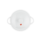10cm Mini Rd Cocotte Bk White Heart Collection image number 4