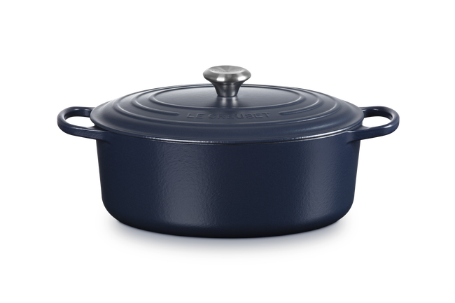 Le Creuset Cast Iron Signature Oval Casserole 31cm NavyNavy image number 1