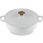 Cast Iron Holly Soup Pot with Gold KnobCotton image number 2