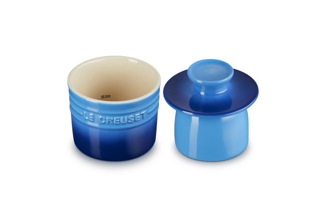 Stoneware Butter CrockAzure Blue image number 3