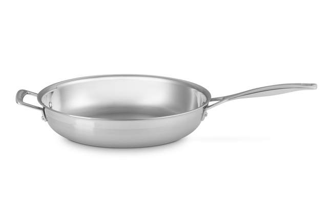 3-ply Stainless Steel Uncoated Frying Pan with Helper Handle image number 1