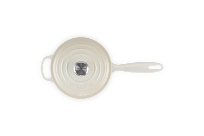 Le Creuset Cast Iron Signature Saucepan 18cm MeringueMeringue image number 4