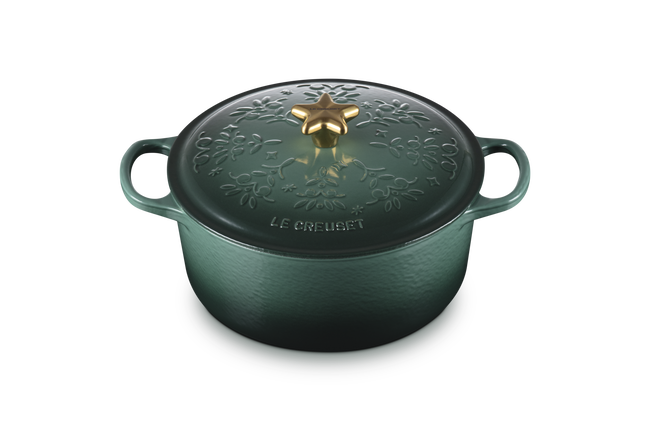 Cast Iron Holly Round Casserole image number 2
