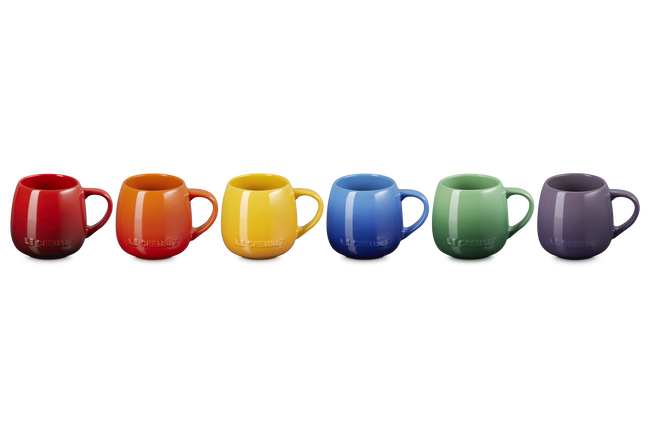 Stoneware Rainbow Set of 6 Coupe Mugs image number 2