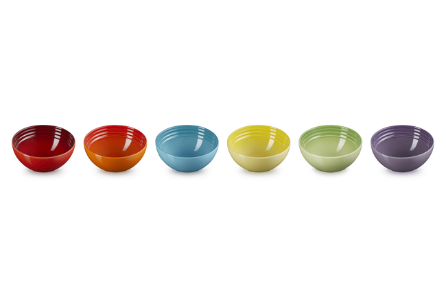 Stoneware Rainbow Set of 6 Snack Bowls image number 3