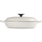 Le Creuset Cast Iron Classic Shallow CasseroleCr&egrave;me image number 2