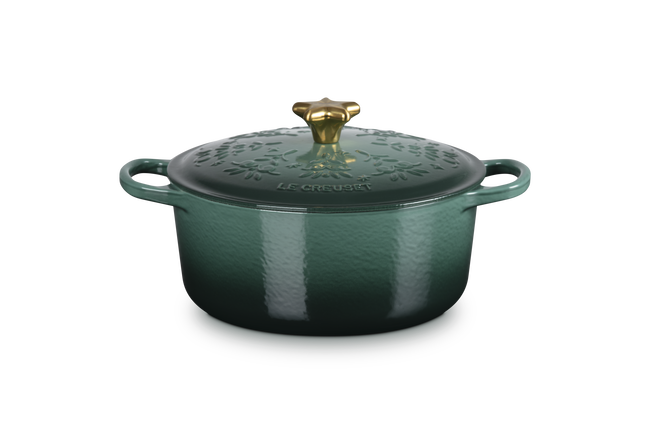 Cast Iron Holly Round Casserole image number 3