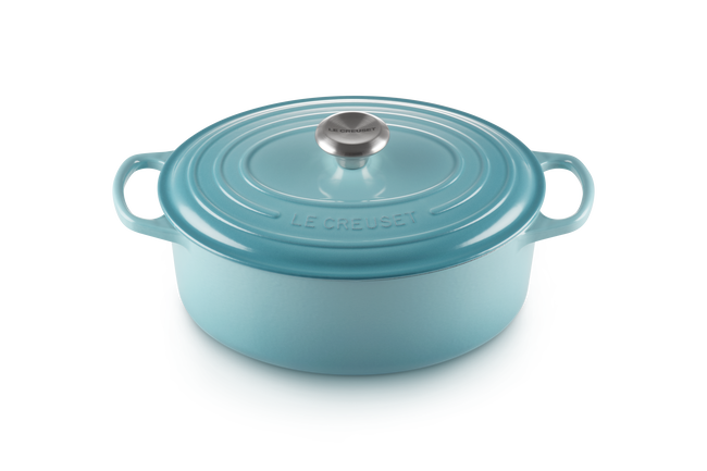 Le Creuset Cast Iron Signature Oval Casserole 29cm CaribbeanCaribbean image number 2