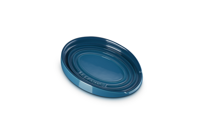 Stoneware Oval Spoon RestDeep Teal image number 6