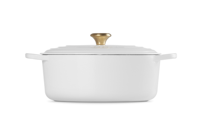 Le Creuset Cast Iron Signature Oval Casserole 31cm WhiteWhite image number 3