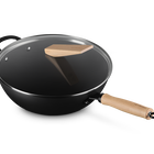 Le Creuset Carbon Steel Wok with Glass Lid & Wooden Handle 30cm image number 7