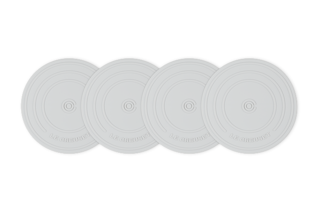 Silicone Set of 4 Coasters Lid Design image number 1