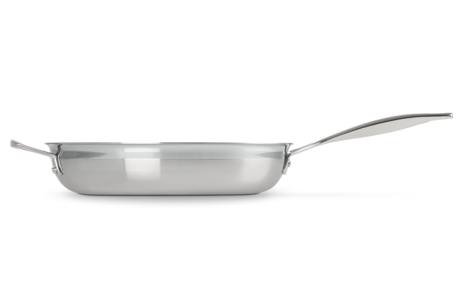 3-ply Stainless Steel Uncoated Frying Pan with Helper Handle image number 4