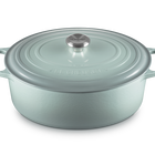 Le Creuset Cast Iron Signature Oval CasseroleSea Salt image number 2