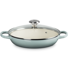 Cast Iron Signature Shallow Braiser with Glass LidSea Salt image number 1