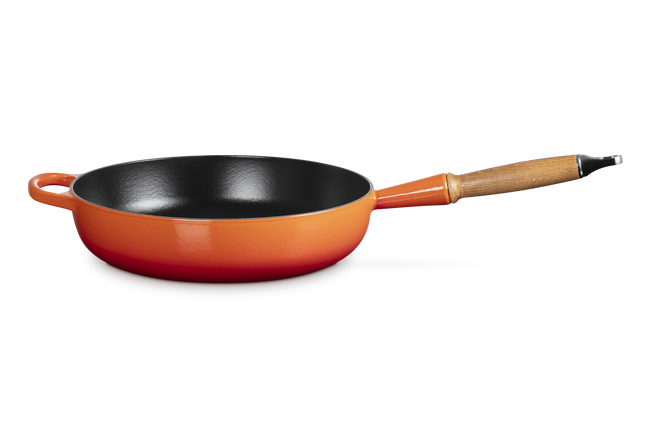 Cast Iron Signature Saute Pan with Wooden HandleFlame image number 1