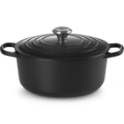 Cast Iron Signature Round CasseroleMatte Black image number 1