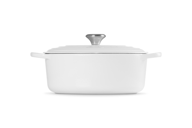 Cast Iron Signature Oval CasseroleWhite image number 3