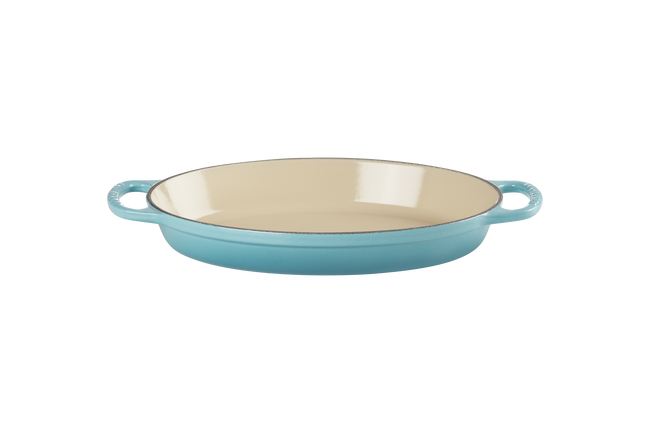 Le Creuset Cast Iron Signature Oval Casserole Dish 28cm CaribbeanCaribbean image number 1