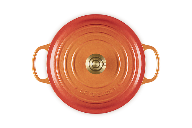 Cast Iron Flamme Dorée Signature Round Casserole with Crucible Knob image number 7
