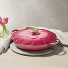 Le Creuset Cast Iron Signature Petal Shallow Casserole 26cm BerryBerry image number 6