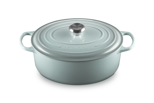 Le Creuset Cast Iron Signature Oval Casserole 31cm Sea SaltSea Salt image number 2