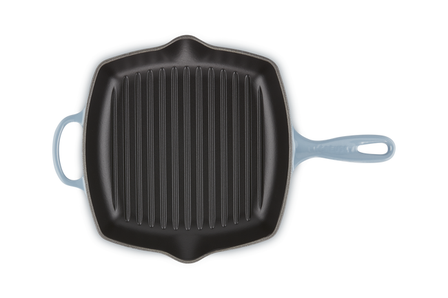 Le Creuset Cast Iron Signature Square Skillet Grill 26cm ChambrayChambray image number 4