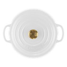 Le Creuset Cast Iron Signature Round Casserole 22cm WhiteWhite image number 4