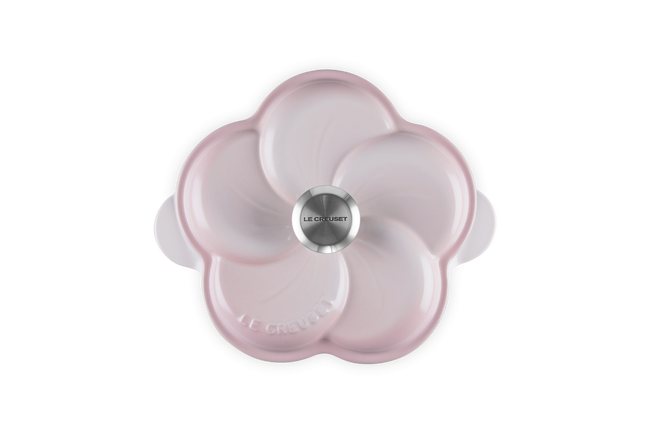 Le Creuset Cast Iron Floral Casserole 20cm Shell PinkShell Pink image number 5
