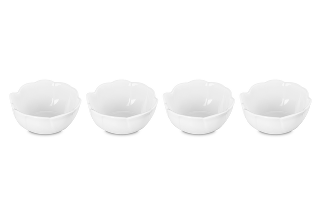 Le Creuset Stoneware Petal Set of 4 Mini Bowls White image number 2