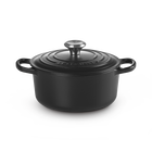 Le Creuset Cast Iron Signature Round Casserole 18cm Matte BlackMatte Black image number 1