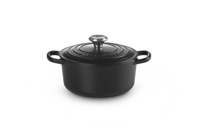 Le Creuset Cast Iron Signature Round Casserole 18cm Matte Black