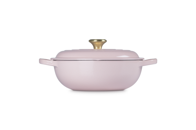 Le Creuset Cast Iron Signature Stew Pot 22cm Chiffon PinkChiffon Pink image number 3