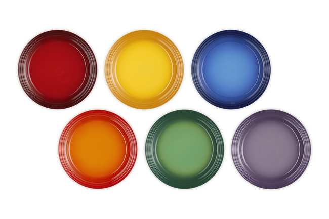 Stoneware Rainbow Set of 6 Dinner Plates image number 4