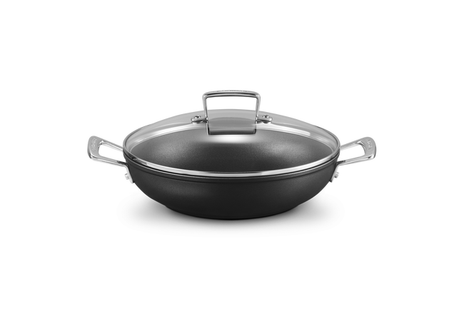 Le Creuset Toughened Non-Stick Shallow Casserole with Glass Lid 26cm image number 1