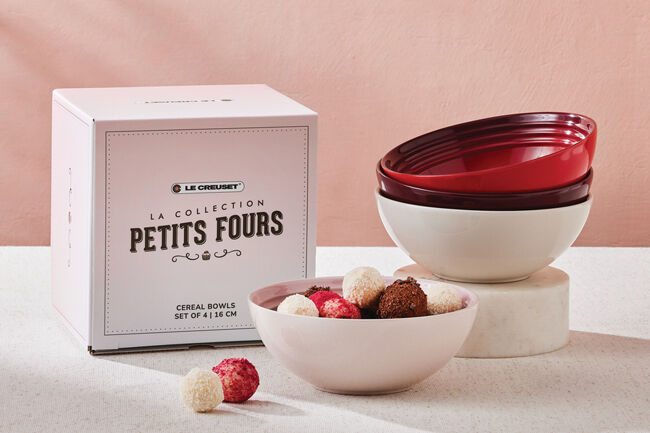Stoneware Petits Fours Set of 4 Cereal Bowls image number 2