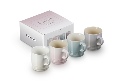 Stoneware Calm Set of 4 Cappuccino Mugs