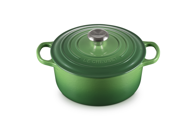 Le Creuset Cast Iron Signature Round Casserole 22cm Bamboo GreenBamboo image number 2