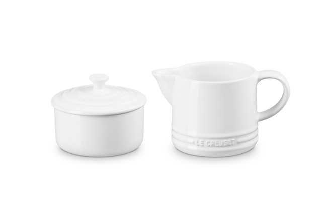 Stoneware Signature Milk & Sugar SetWhite image number 1