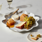 Stoneware Iris Serving PlatterWhite image number 5